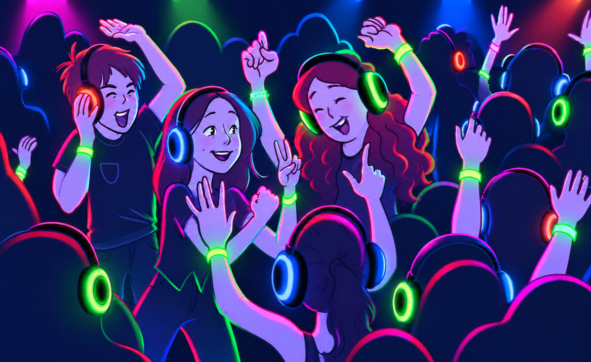 🇨🇭 Schweiz: I Lausanne fejres nytåret blandt andet med en stor silent disco, hvor gaderne bliver til dansegulv.